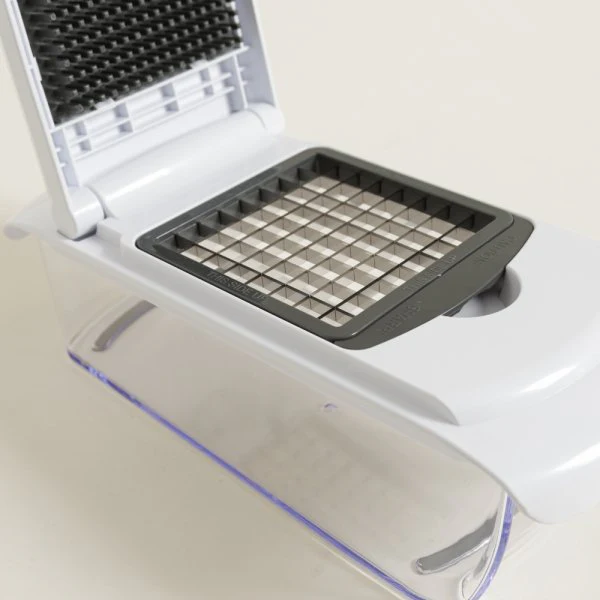 PICADOR DE VEGETALES DE 3 CUCHILLAS CON REBANADOR Y RECIPIENTE 22X10X9 CM 1200 ML - Imagen 4
