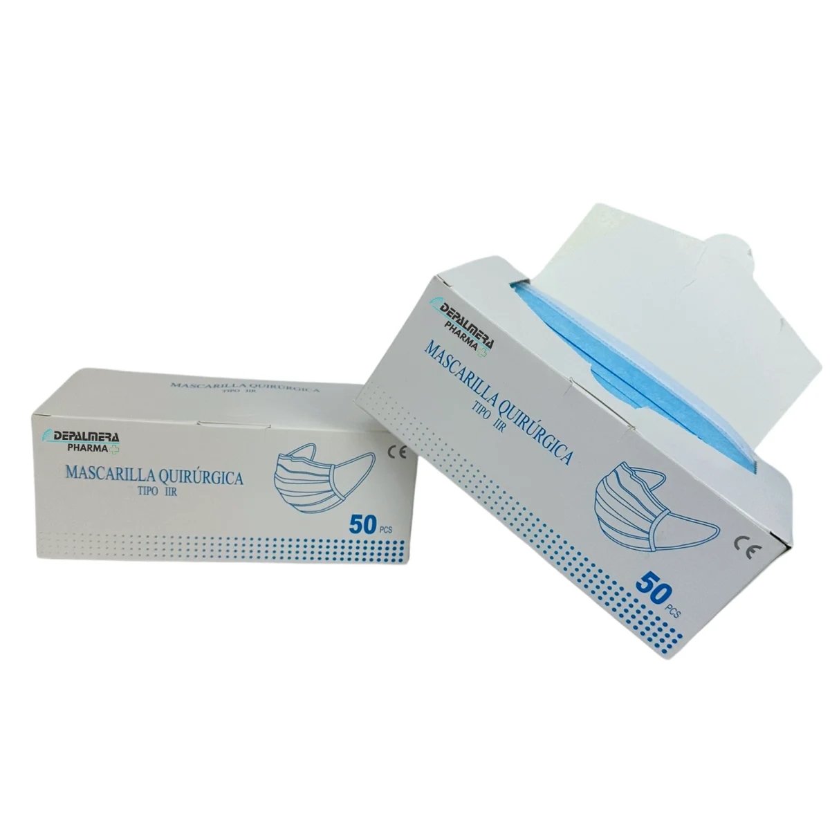 Mascarilla Quirúrgica de 3 Capas Azul Tipo IIR – Caja de 50 Unidades - Imagen 2