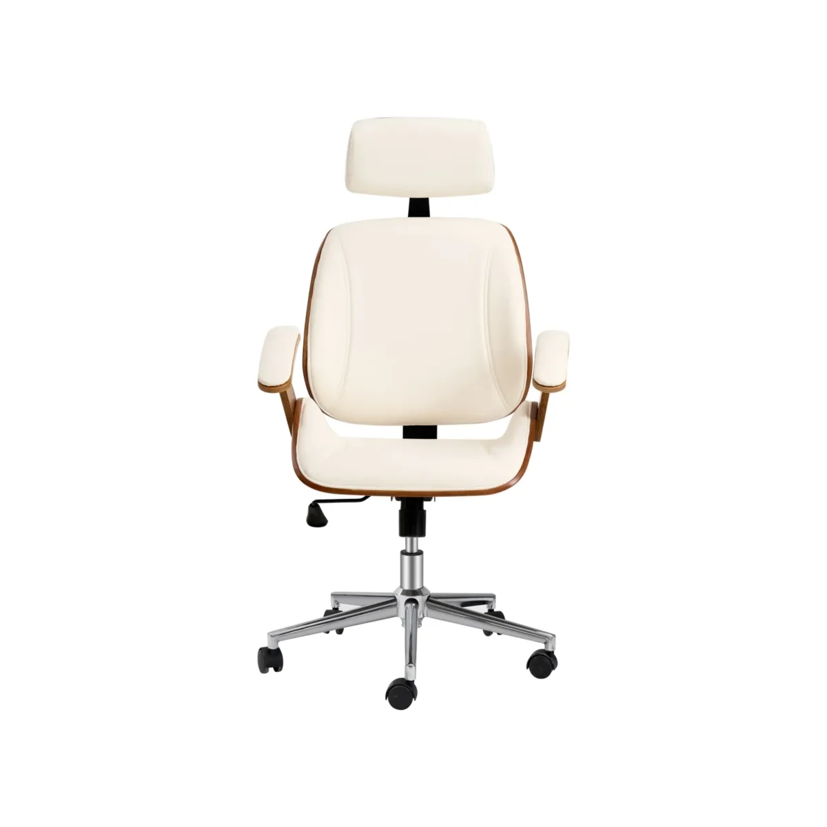 Sillón Miller gerencial tapizado en ecocuero con madera - Imagen 7