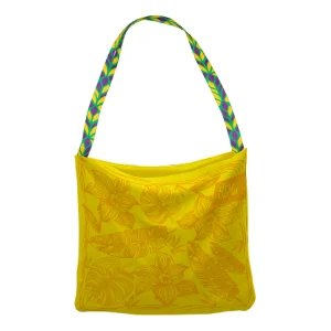 Bolsa Toalla Con Flores Amarilla