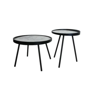 Mesa ratona x2 de simil piedra.