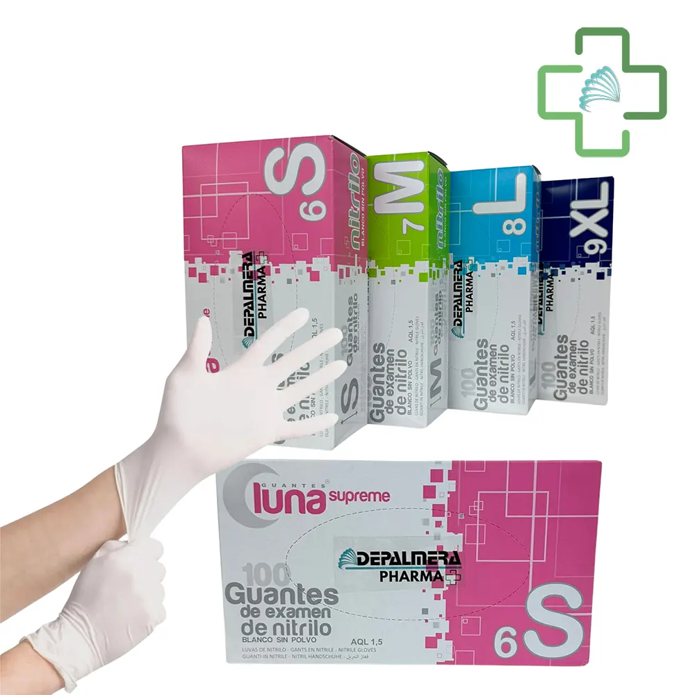 Guantes De Examen Desechables Supreme De Nitrilo – Blanco Sin Polvo 100uds. - Imagen 3