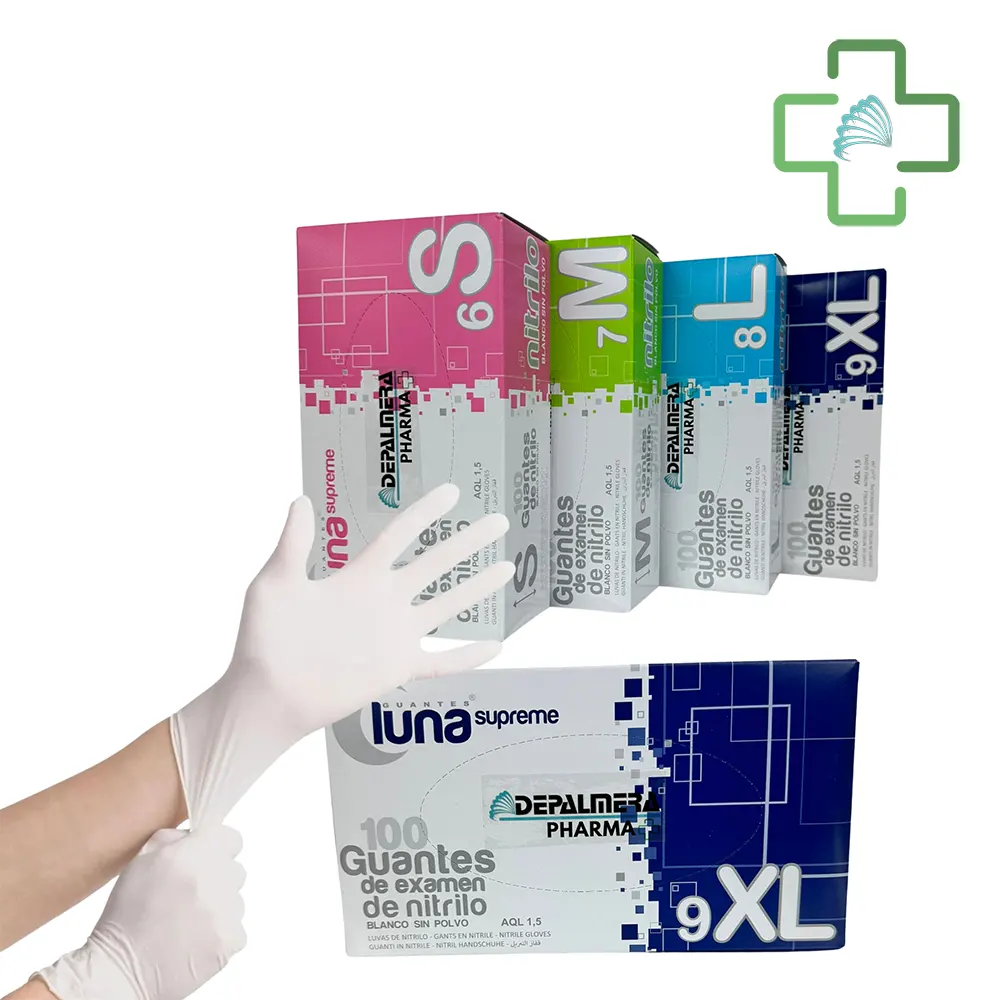 Guantes De Examen Desechables Supreme De Nitrilo – Blanco Sin Polvo 100uds. - Imagen 6