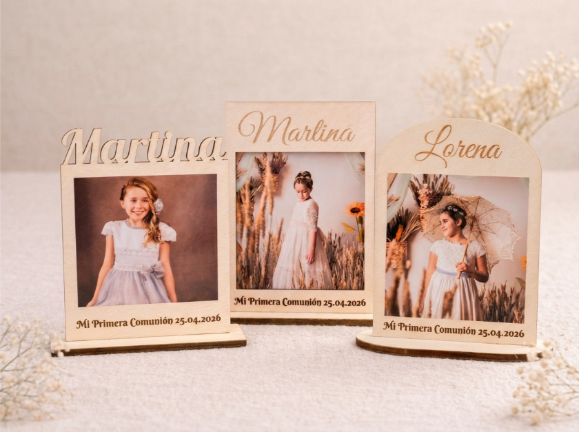 Marcos de Fotos Personalizados para Comuniones y Bautizos