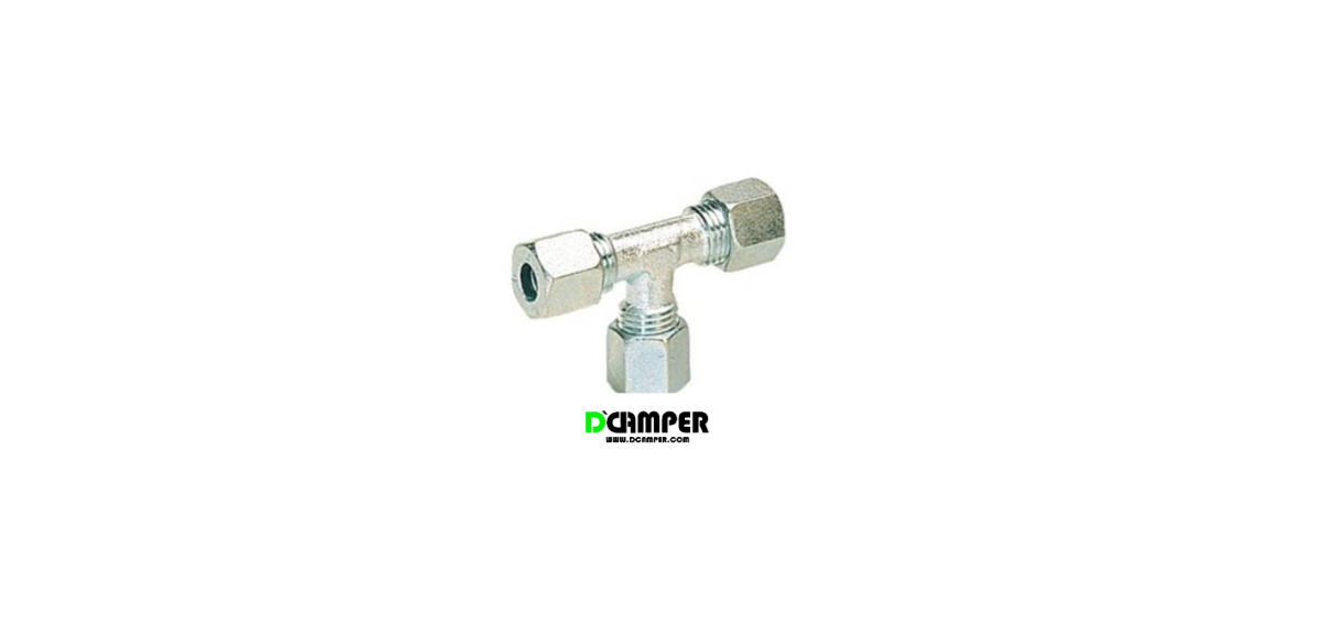 CONECTOR T GAS ERMETO TUBO 8MM