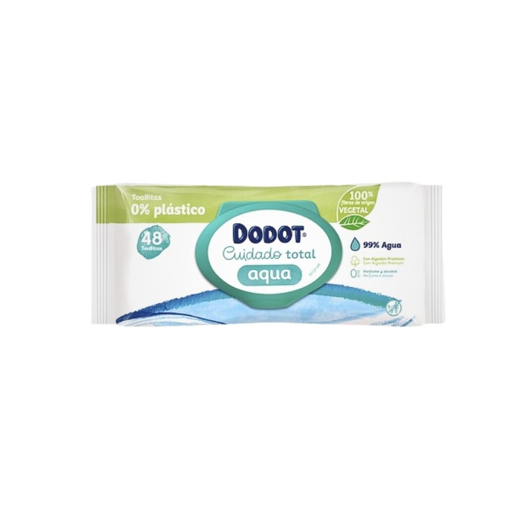 Toallitas Dodot Plastic Free 48 Unidades – 100% Fibras de Origen Vegetal y 0% Plástico | Hecho en la Unión Europea