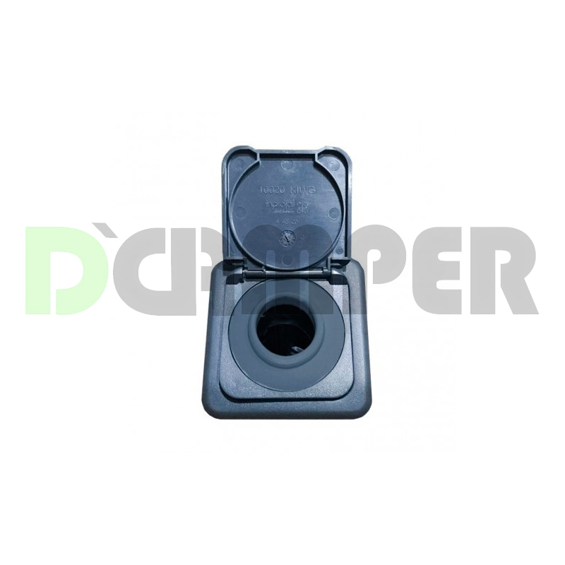 TOMA EMPOTRABLE 12V CON TAPA (ANTRACITA)