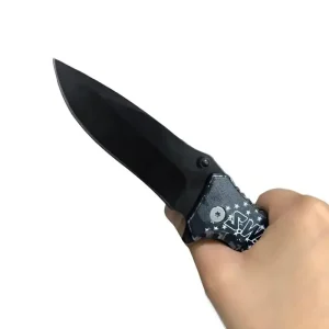Navaja Militar SWAT Táctica – Con Cortacinturón y Rompe Vidrios 🚨