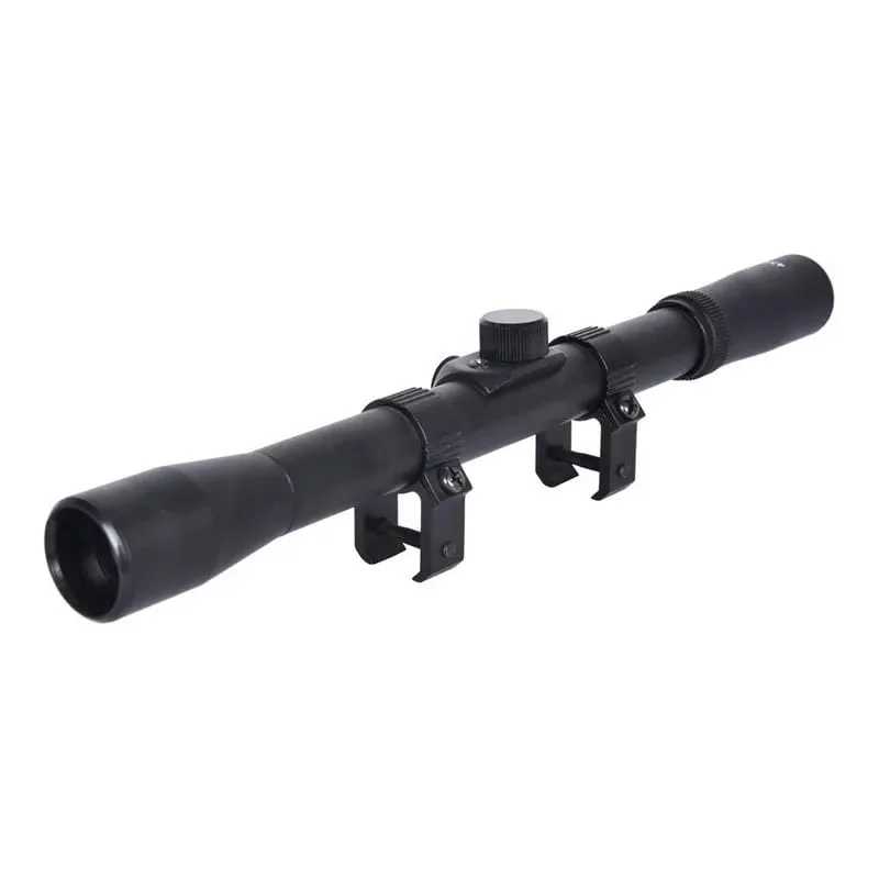 Mira Telescópica Deportiva 4×20 para carabinas de Aire comprimido y Airsoft, Incluye montajes (Rifles de calibres pequeños) (Sólo para Uso Deportivo)