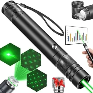Puntero Láser Verde de Largo Alcance – Ideal para Presentaciones, Observación de Estrellas y Senderismo