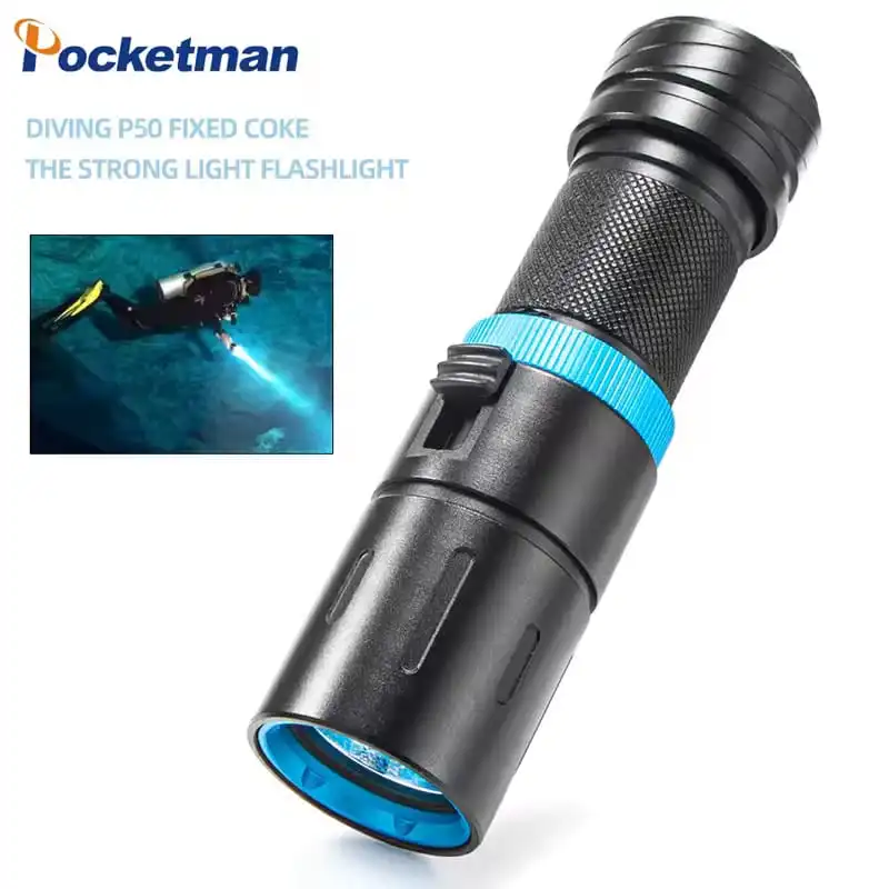 Linterna de Buceo Profesional Pocketman P50 – Súper Potente, Sumergible y de Larga Duración