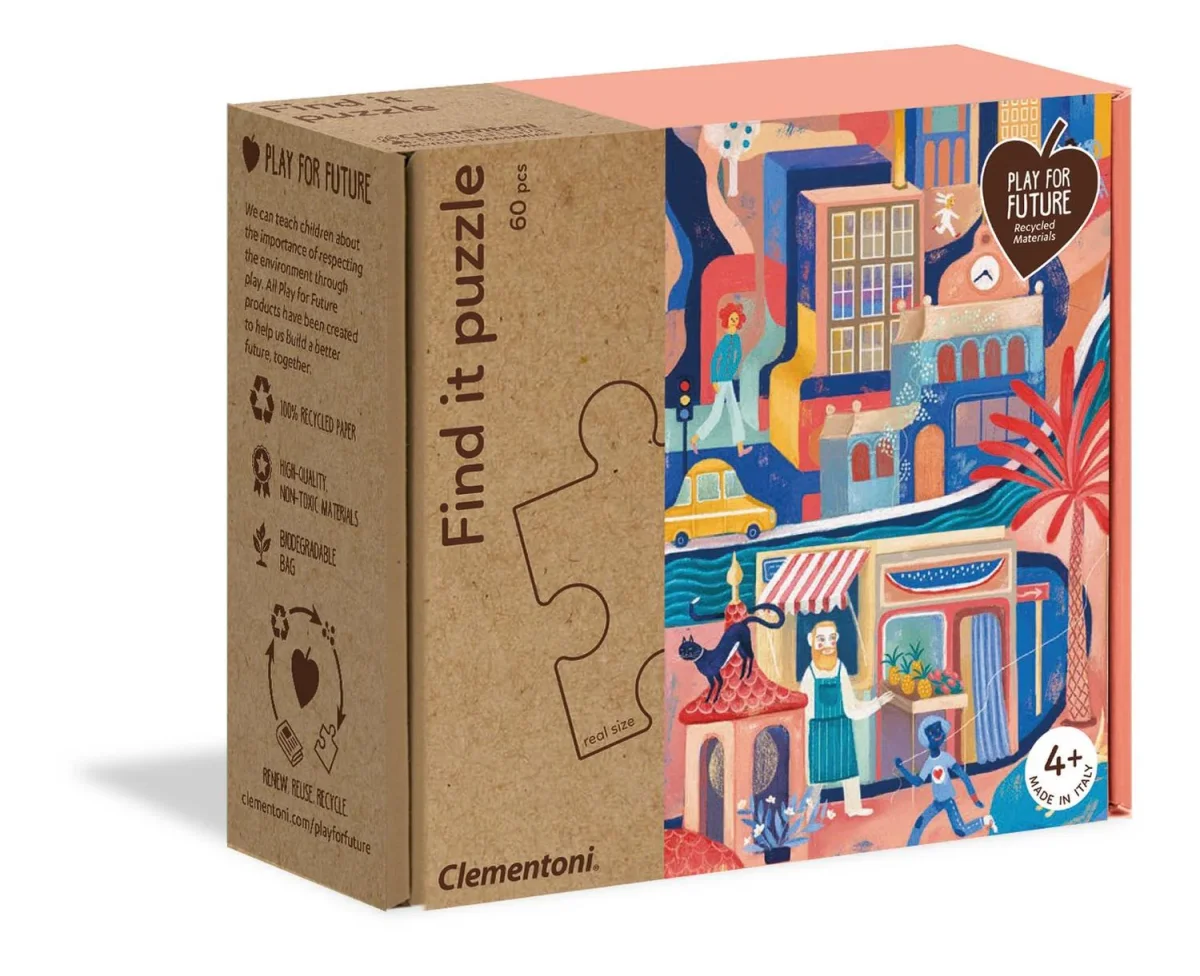 Rompecabezas 60 La Ciudad + 33 Tarjetas (Find It Puzzle Go Green) Menos De 100