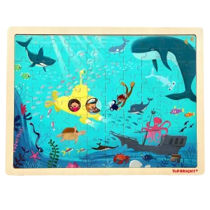 Rompecabezas De Madera Para Niños Del Mar 100 Pz Top Bright