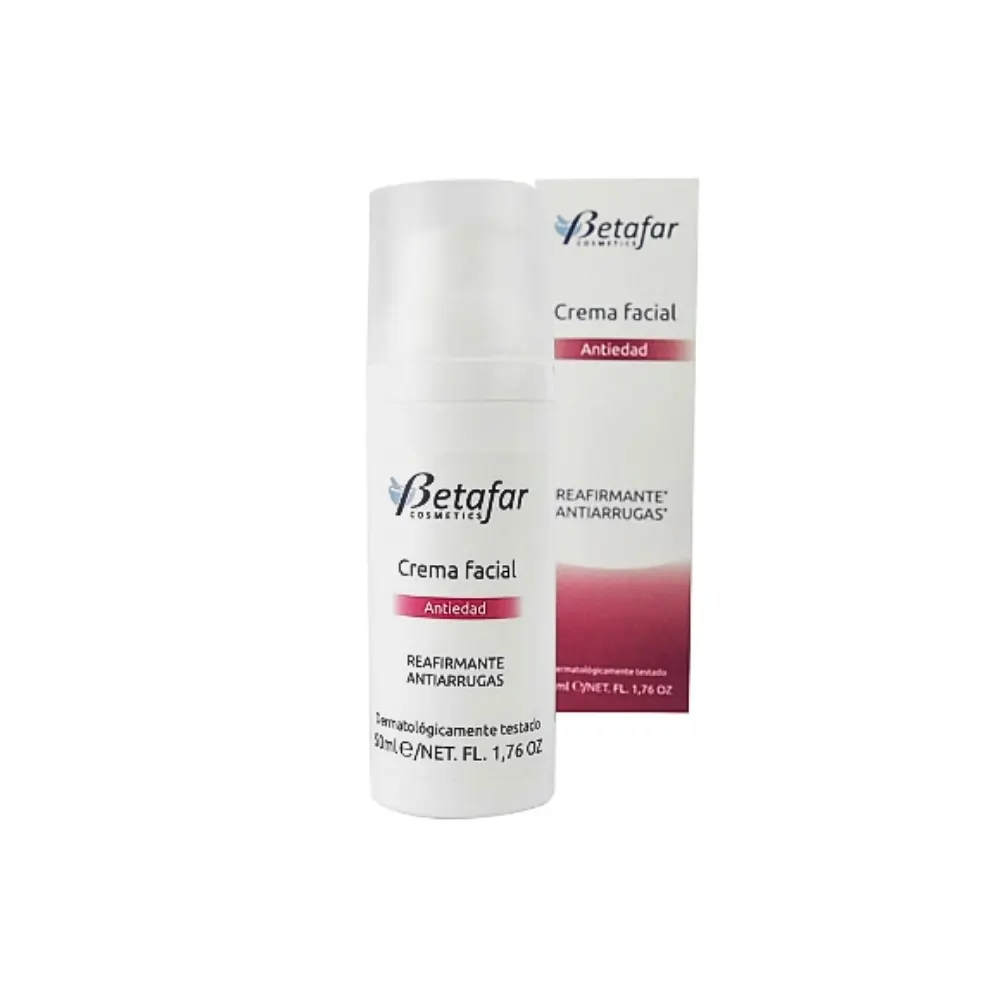 Crema Facial Antiedad Betafar 50ml – Nutrición y Firmeza | Cuidado Diario Rejuvenecedor