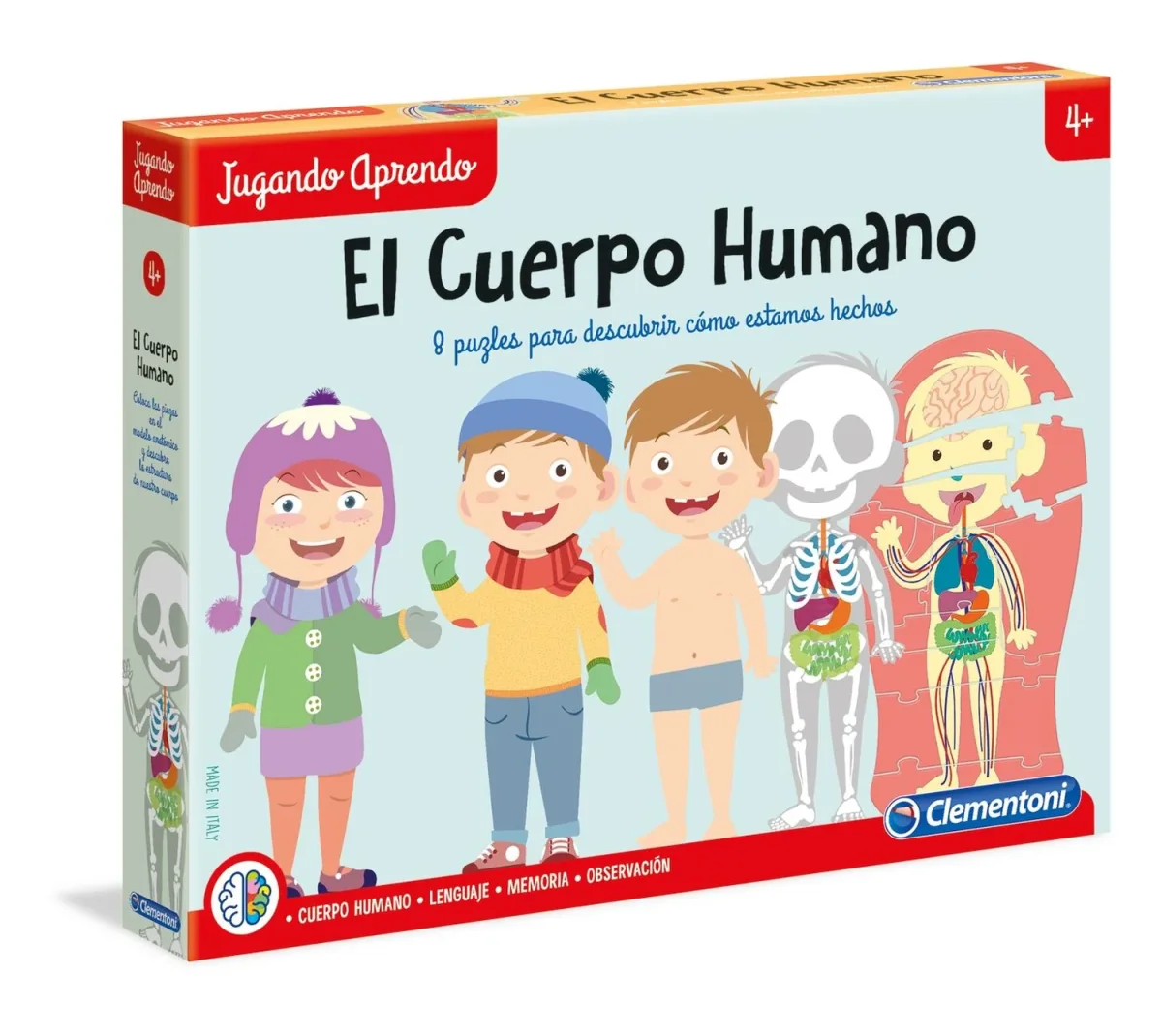 Rompecabezas 8 en 1 El Cuerpo Humano Educativos Clementoni