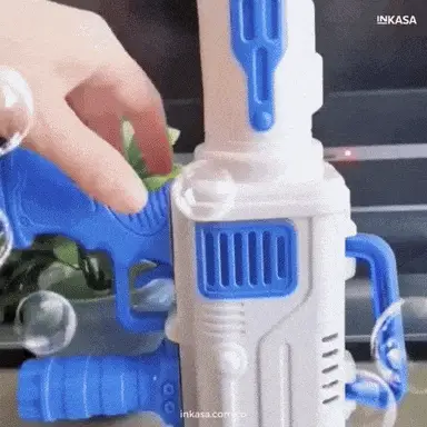 BUBBLEFUN: PISTOLA DE BURBUJAS ELÉCTRICA 🌈🔫