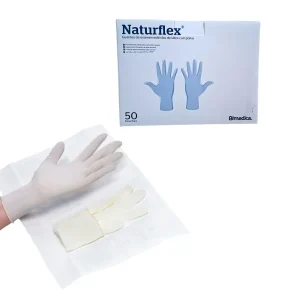 Guantes de Látex Estéril Naturflex con Polvo – Protección de Examen Profesional | Caja 50 uds