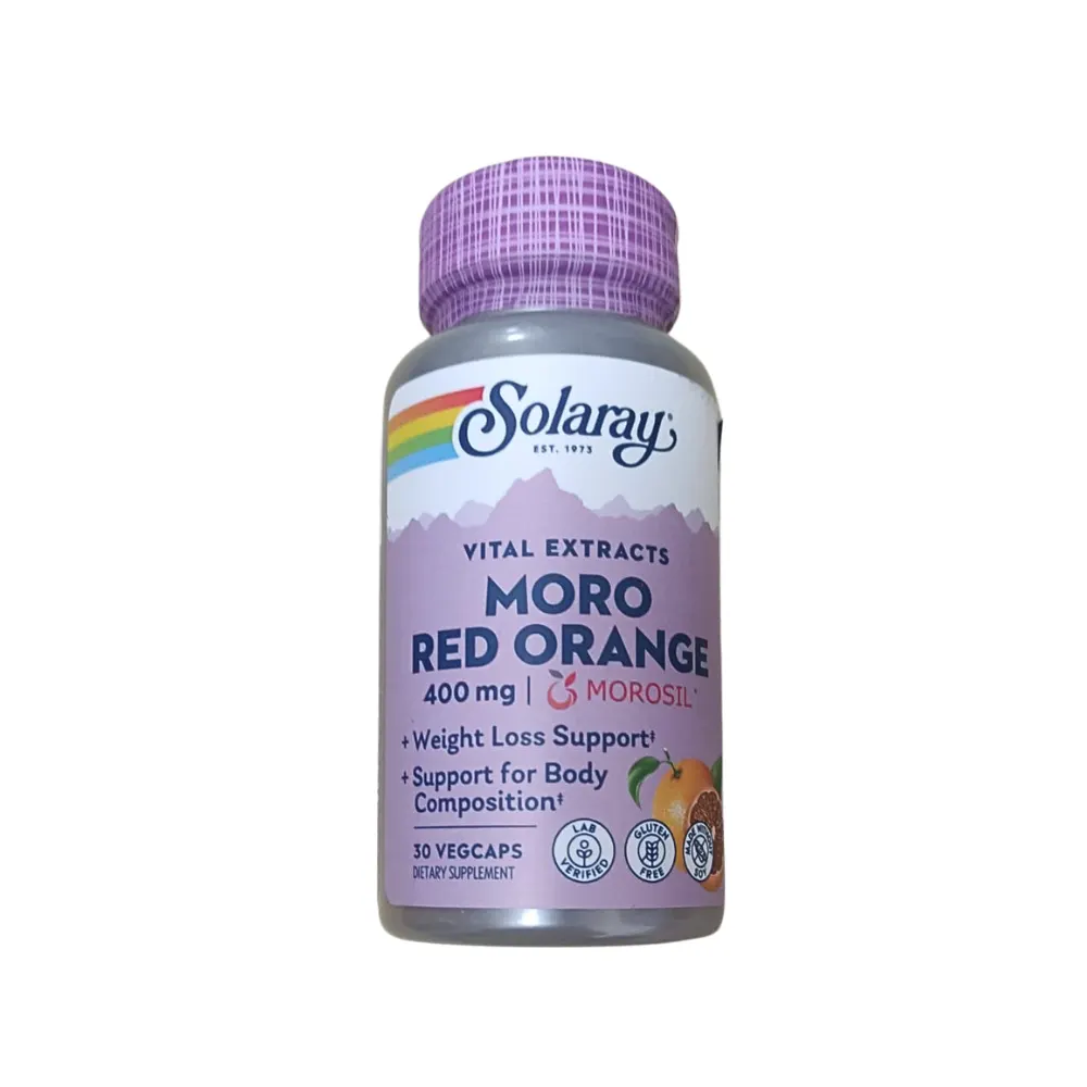 Moro Red Orange Solaray 400mg 30 vegcaps – Extracto de Naranja Roja | Control de peso natural