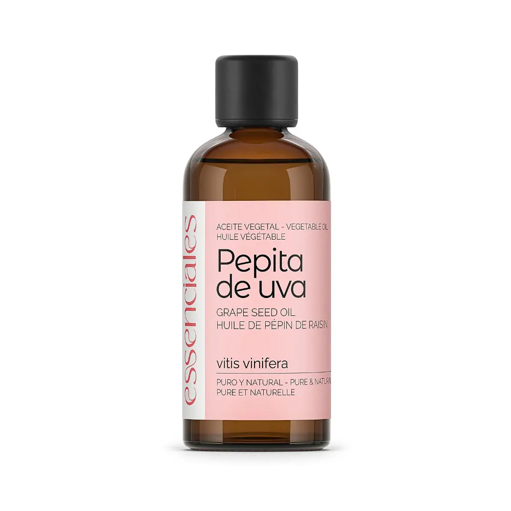 Aceite de Pepita de Uva 100 ml Essenciales – Antioxidante, Regenerador e Hidratante Natural | Origen Vegetal